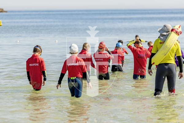 Picture by Sophie Rabey.  10-07-25.  As part of the Cultural Enrichment Programme, Guernsey Sports Commission collaborated with Education to run Water Confidence Beach Sessions for all Year 4 pupils.  Capelles enjoyed a session today on Pembroke.