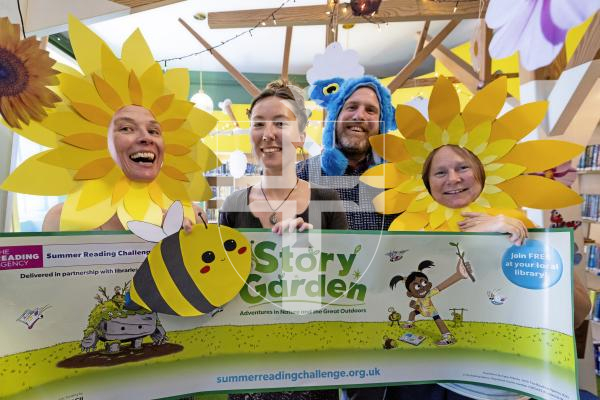 Picture by Peter Frankland. 12-07-25 Launch of the Summer Reading Challenge at the Guille-Alles Library. This year the theme is nature - Staff from L-R - are Kate Knivett, Reinet Smith, Neil Torode and Caroline Torode.