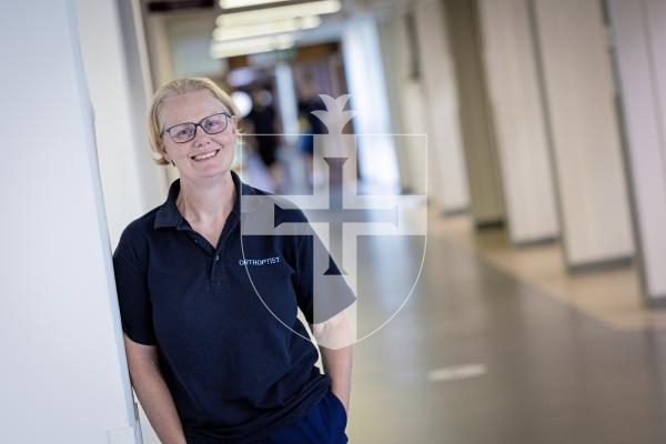 Picture by Peter Frankland. 14-07-25 Mo McIndoe has been nominated for a Pride of Guernsey award. Angel of the Year. Mo works as a orthoptist at the PEH.