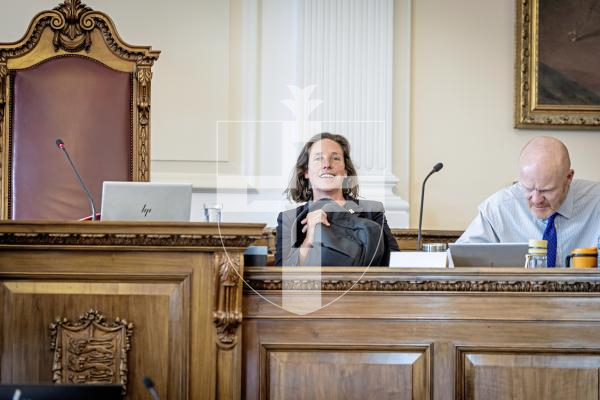 Picture by Peter Frankland. 15-07-25 Inside the States of Guernsey assembly. Generic interior pictures of the States Chamber. Royal Court. Lindsay De Sausmarez.