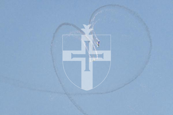 Picture by Sophie Rabey.  10-09-25.  Guernsey Battle of Britain Air Display 2025.
Airborne Pyrotechnics.