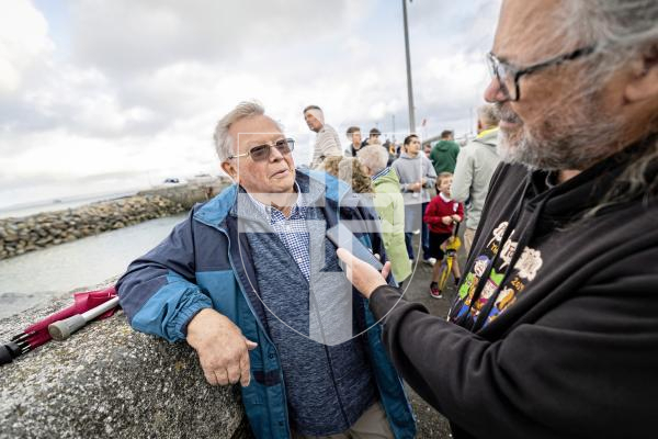 Picture by Sophie Rabey.  10-09-25.  Guernsey Battle of Britain Air Display 2025.
Alan Woolley, visitor to Guernsey, worked on the development of the RAF Typhoon for 7 years between 1998 and 2005.