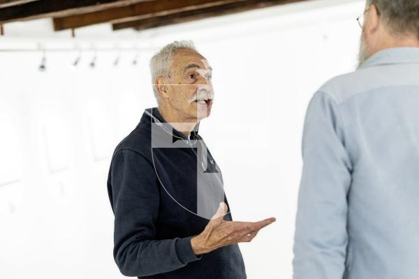 Picture by Sophie Rabey.  11-09-25. ' Squaring Circles' exhibition by Eric Snell at Art for Guernsey.