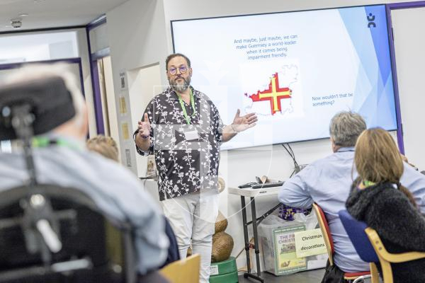 Picture by Peter Frankland. 11-09-25 Unlimited at Ron Short Centre. Deputies have been invited to a training course where they are shown how to work with disabled people. Tim Feak Development Manager of Unlimited.