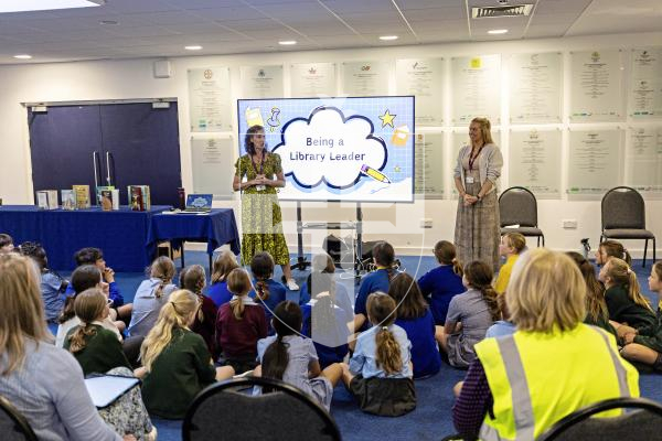 Picture by Sophie Rabey.  26-09-25.  As part of Pupil Leadership Day 2025, KS2 pupils from primary schools had a day at Beau Sejour to take part in workshops lead to strengthen their digital skills, teamwork and leadership roles.
