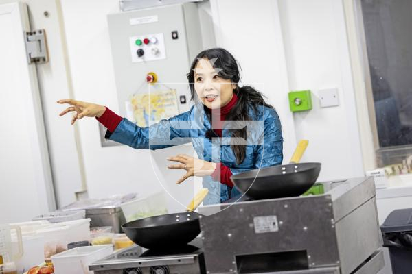 Picture by Sophie Rabey. 18-10-25.  Taiwanese-born British Celebrity chef, Ching-He Huang, visited Guernsey and gave a cooking demonstration in Guernsey Prison, organized by Guernsey Community Savings.