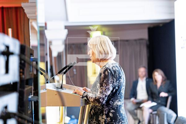 Picture by Sophie Rabey.  18-10-25.  Pride of Guernsey Awards 2025 at St Pierre Park.
Dame Mary Perkins.