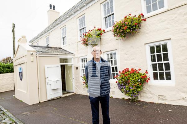 Picture by Sophie Rabey.  20-10-25.  St Peter's constable, Tim Langmead, on the plans to develop the Parish Douzaine.