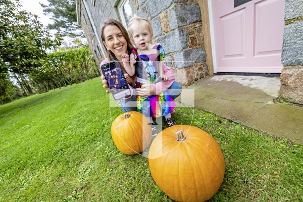 Picture by Sophie Rabey.  24-10-25.  Michelle Pearce-Burke with her daughter Zetta (aged 1).  Michelle designed a Trick-or-Treat interactive map last year that gives people information on households as to whether or not they accept people knocking on Halloween.