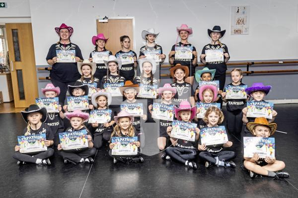 Picture by Sophie Rabey.  23-11-25.  The Academy of Dance & Theatre Arts, Houge du Pommier, took part in the Tapathon 2025.  The international tap dance event is to raise money for Children in Need and aimed break a world record.