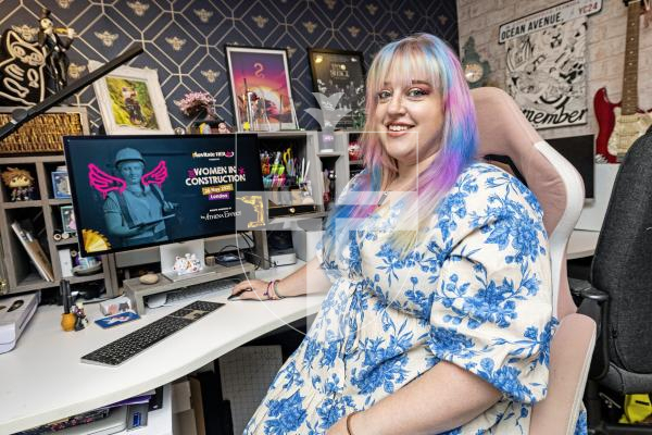 Picture by Sophie Rabey.  25-11-25.  Dominique Ogier-Keltie is a Digital artist who has done a project for Dame Kelly Holmes' Athena project which spotlights and supports women in underrepresented or male-dominated fields - her design has been for the sub-project LevitateHer.