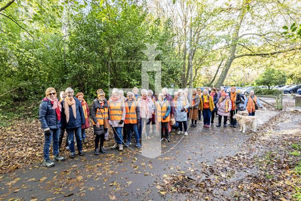 Picture by Sophie Rabey.  25-11-25.  Members of the Inner Wheel, Soroptimists and Safer walked around Saumarez Park this morning while wearing orange to support the UN 'Orange the World’ campagn to End Violence against Women and Girls.