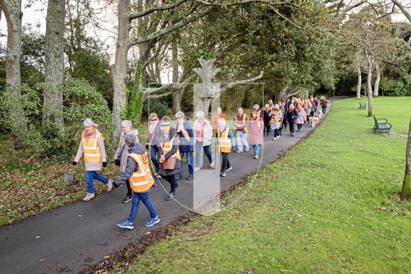 Picture by Sophie Rabey.  25-11-25.  Members of the Inner Wheel, Soroptimists and Safer walked around Saumarez Park this morning while wearing orange to support the UN 'Orange the World’ campagn to End Violence against Women and Girls.