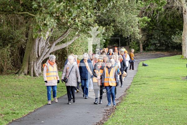 Picture by Sophie Rabey.  25-11-25.  Members of the Inner Wheel, Soroptimists and Safer walked around Saumarez Park this morning while wearing orange to support the UN 'Orange the World’ campagn to End Violence against Women and Girls.