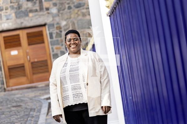 Picture by Sophie Rabey.  26-11-25.  Marianne Muduviwa has been elected as a new douzenier in St Peter Port.
Originally from Zimbabwe, she spent much of her early life in South Africa before moving to the UK in 2004 and later Guernsey in 2018. Inspired heavily by Nelson Mandela, she worked for him
on one of his legacy programmes between 1998 and 2000