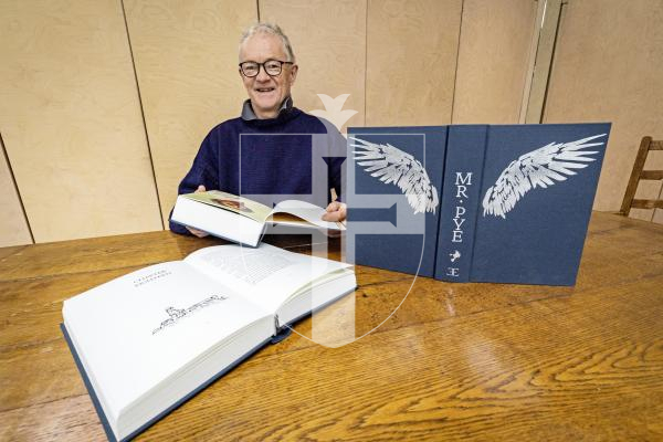 Picture by Sophie Rabey.  01-12-25.  Martin Morgan of Extraordinary Editions has two new books out, The World is Your Ormer and Mr Pye.