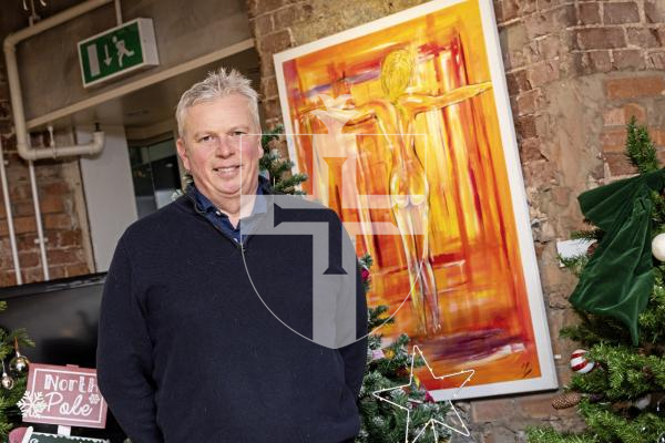 Picture by Sophie Rabey.  02-12-25.  10th Anniversary of Guernsey Art Network - exhibition at Chamber of Commerce.
Andy Gill