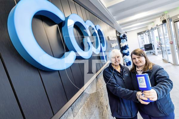 Picture by Peter Frankland. 03-12-25 Co-op at Longstore. The co-op is asking people to make a donation to Les Bourgs at the check-out which will be matched by the company.