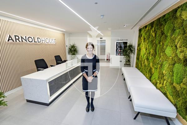 Picture by Sophie Rabey.  04-25.  Watts Property Managing Director, Jo Watts, at the newly refurbished Arnold House on St Julians Avenue.  
The story is in relation to the high demand and use of office space in St Julian's Avenue and St Peter Port.