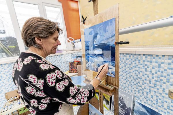 Picture by Sophie Rabey.  08-12-25.  Rosanne Guille spent 2 weeks in Alaska painting for the Artists for Nature Foundation.  Her project is titled 'The Heartbeat and Lifeblood of an Alaskan Rainforest'