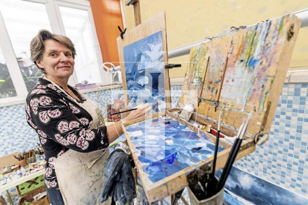 Picture by Sophie Rabey.  08-12-25.  Rosanne Guille spent 2 weeks in Alaska painting for the Artists for Nature Foundation.  Her project is titled 'The Heartbeat and Lifeblood of an Alaskan Rainforest'