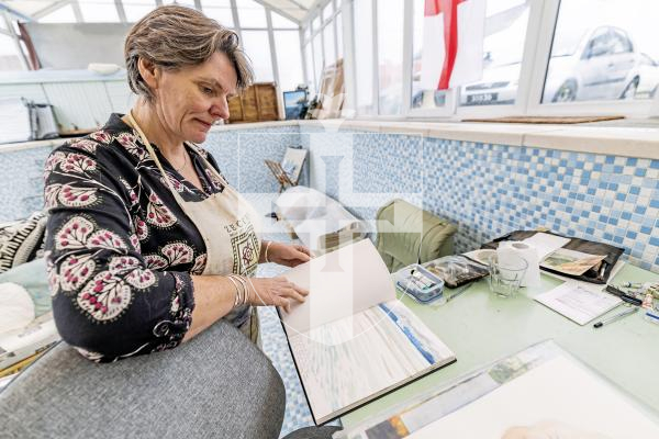 Picture by Sophie Rabey.  08-12-25.  Rosanne Guille spent 2 weeks in Alaska painting for the Artists for Nature Foundation.  Her project is titled 'The Heartbeat and Lifeblood of an Alaskan Rainforest'