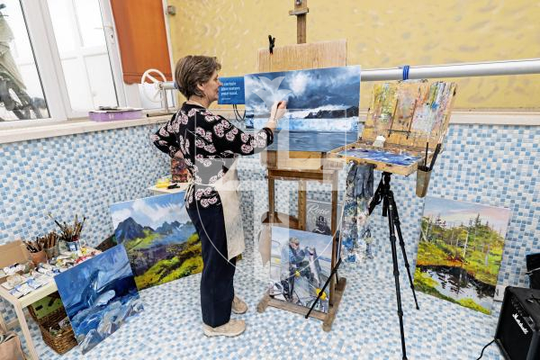 Picture by Sophie Rabey.  08-12-25.  Rosanne Guille spent 2 weeks in Alaska painting for the Artists for Nature Foundation.  Her project is titled 'The Heartbeat and Lifeblood of an Alaskan Rainforest'