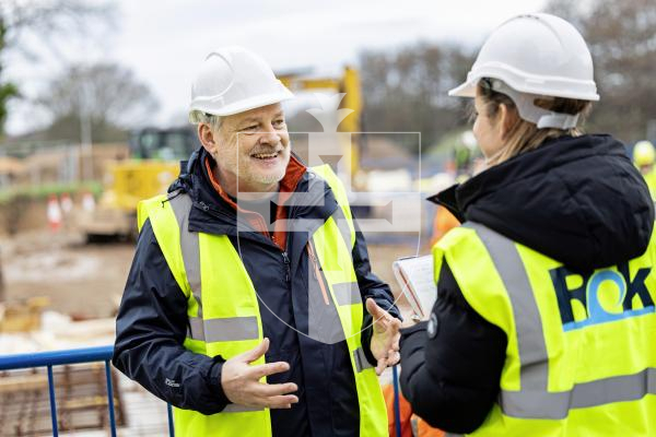 Picture by Sophie Rabey.  09-12-25.  Tour around the development at Les Ozouets Campus that will house post-16 education, including The Guernsey Institute.
David Gausden (Architect)
