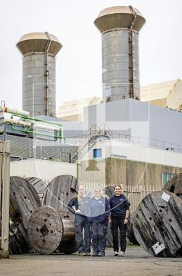 Picture by Peter Frankland. 09-12-25 News feature about three female apprentices who are working at Guernsey Electricity. L-R - Lauren Ferneyhough, Skye Gardner and Jenny Mahe.