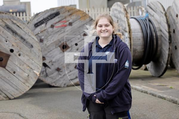 Picture by Peter Frankland. 09-12-25 News feature about three female apprentices who are working at Guernsey Electricity. Skye Gardner.