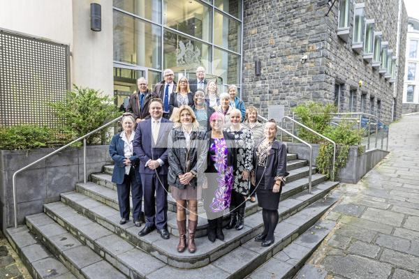 Picture by Peter Frankland. 09-12-25 Group shot of new Douzeniers and Constables who have been sworn in at the Royal Court.