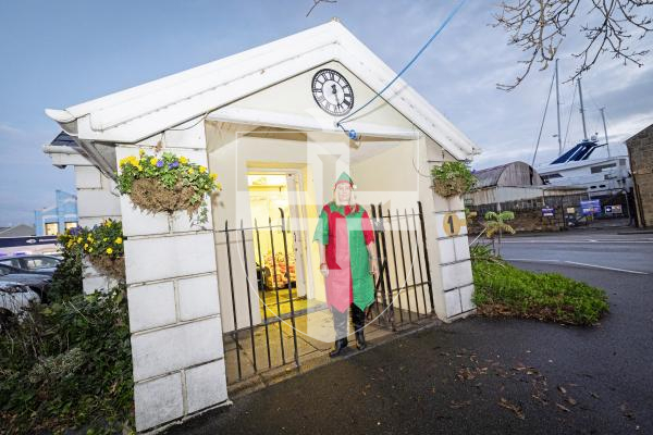 Picture by Sophie Rabey.  09-12-25.  Bernie Coutu was given permission to use the little hut opposite the former HSBC bank on Northside (Bridge) for one month as a youth drop-in centre.
