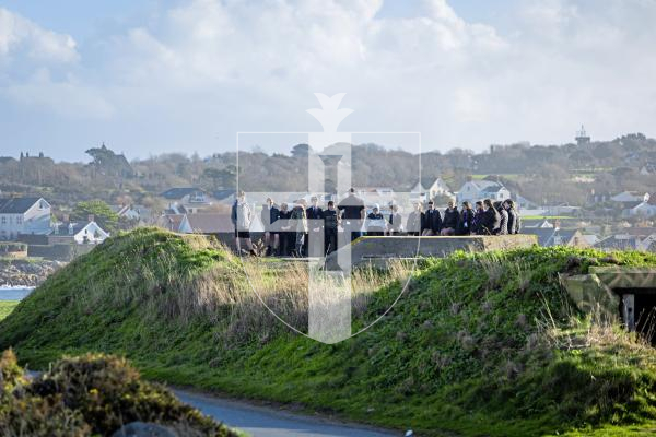 Picture by Peter Frankland. 10-12-25 Visit to Fort Hommet by St Sampson's School pupils to learn about the island's history as part of theie 'conflict' topic in English.