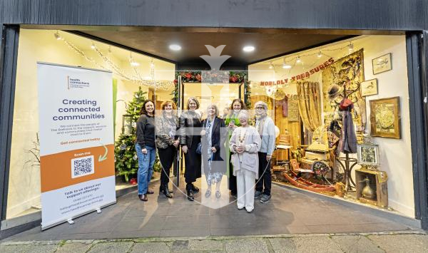 Picture by Sophie Rabey.  12-12-25.  Official opening of the new Health Connections Guernsey shop in the High Street.  Health Connections team and members of the public gathered to watch Dame Mary Perkins cut the ribbon.