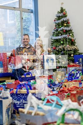 Picture by Peter Frankland. 17-12-25 Many bags of presents are now ready to be delivered community service users by the charity Gifts for the Elderly and Vunerable.