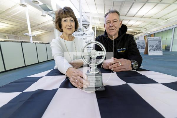 Picture by Peter Frankland. 22-12-25 Marion Longson is the winner of the Fantasy F1 competition. Andre Whiteway is the sponsor and presented the trophy.