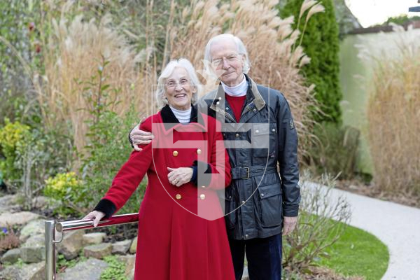Picture by Peter Frankland. 22-12-25 Founders of Les Bourgs Hospice Lisa and Greville Mitchell for 35th Anniversary feature.