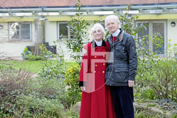 Picture by Peter Frankland. 22-12-25 Founders of Les Bourgs Hospice Lisa and Greville Mitchell for 35th Anniversary feature.
