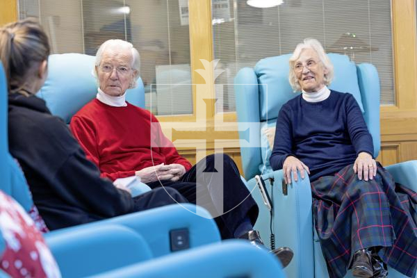 Picture by Peter Frankland. 22-12-25 Founders of Les Bourgs Hospice Lisa and Greville Mitchell for 35th Anniversary feature.