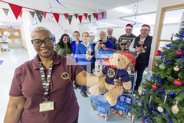 Picture by Peter Frankland. 22-12-25 Lions Club donate gifts to Loveridge Ward to give to the first babies born in 2026.
L-R - Denise Bennett,, Tia Sibanda, Chloe Langlois, Shelly Blake, Pam Bischof, Louise Kilgour, Tony Corbin, Robert Holder and John McLoughlin.