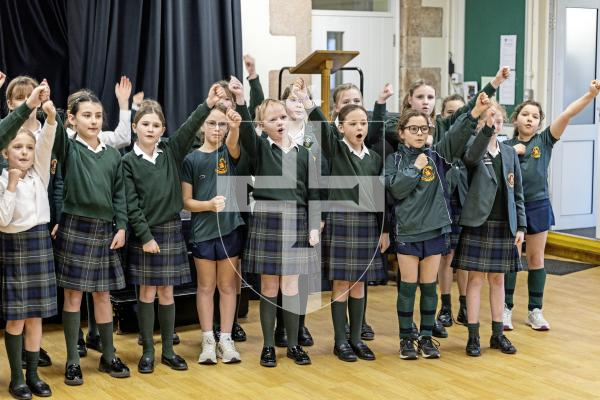 Picture by Sophie Rabey.  20-01-25.  A group of 36 Melrose students are taking part in the 30th anniversary of the Young Voices concert at the O2 Arena this Thursday.