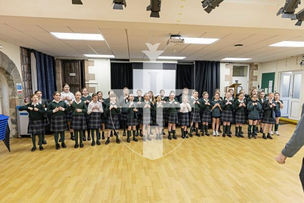 Picture by Sophie Rabey.  20-01-25.  A group of 36 Melrose students are taking part in the 30th anniversary of the Young Voices concert at the O2 Arena this Thursday.
