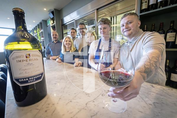 Picture by Peter Frankland. 23-01-26 Randalls bought Red, Tinto and Rouge. Photographed here in Red are L-R - Ingus Vainovskis, Operations Manager, Red, Rauls Silts, Operations Director Randalls, Lucy Hadlington, Finance Director Randalls, Matt Polli, MD of Randalls, Vicky Montgomery, HR Director Red, Will Mahy, Chef at Red and Ben Field, Restaurant Manager, Red.