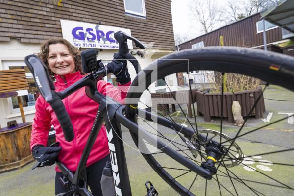 Picture by Peter Frankland. 17-02-26 Ann Bowditch is doing a charity cycle ride from Lands End to John O’Groats to raise money for cat rescue centres - including the GSPCA.