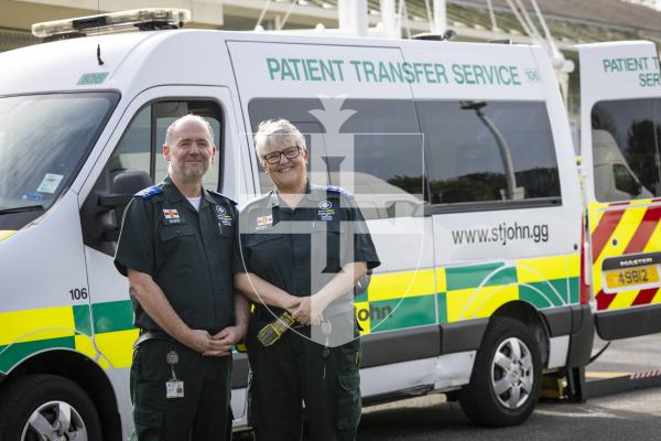 Picture by Peter Frankland. 23-02-26 Ride out with Patient Transfer Service, part of the Ambulance and Rescue Service. Nicky Strong and Dave Edwards.