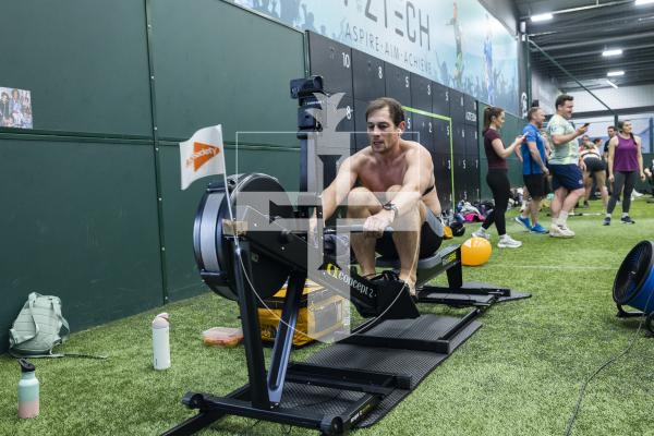 Picture by Sophie Rabey.  01-03-26.  2026 Rowathon at Aztech, raising funds for MS Society Guernsey.
Stephen Ozanne was competing in the challenge on his own to raise funds for the charity.