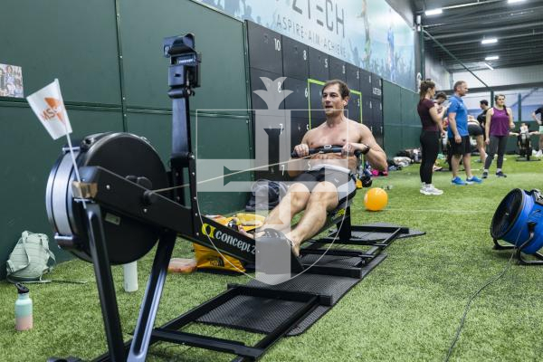 Picture by Sophie Rabey.  01-03-26.  2026 Rowathon at Aztech, raising funds for MS Society Guernsey.
Stephen Ozanne was competing in the challenge on his own to raise funds for the charity.