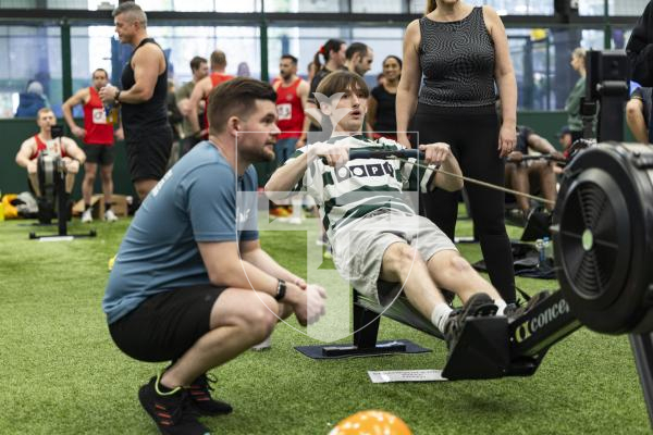 Picture by Sophie Rabey.  01-03-26.  2026 Rowathon at Aztech, raising funds for MS Society Guernsey.
St Sampsons High School put in three teams for the Rowathon. (Jamie Dean rowing)