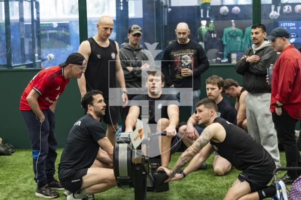 Picture by Sophie Rabey.  01-03-26.  2026 Rowathon at Aztech, raising funds for MS Society Guernsey.
Pierre Mahy rowing for the Guernsey Airport Fire Service.