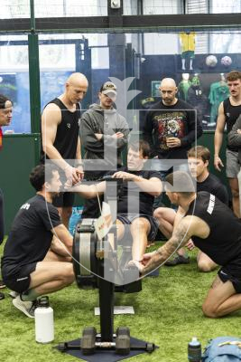 Picture by Sophie Rabey.  01-03-26.  2026 Rowathon at Aztech, raising funds for MS Society Guernsey.
Pierre Mahy rowing for the Guernsey Airport Fire Service.